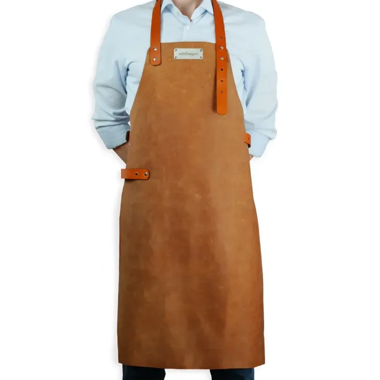 Amazon Produktbilder Lederschuerze braun Grill