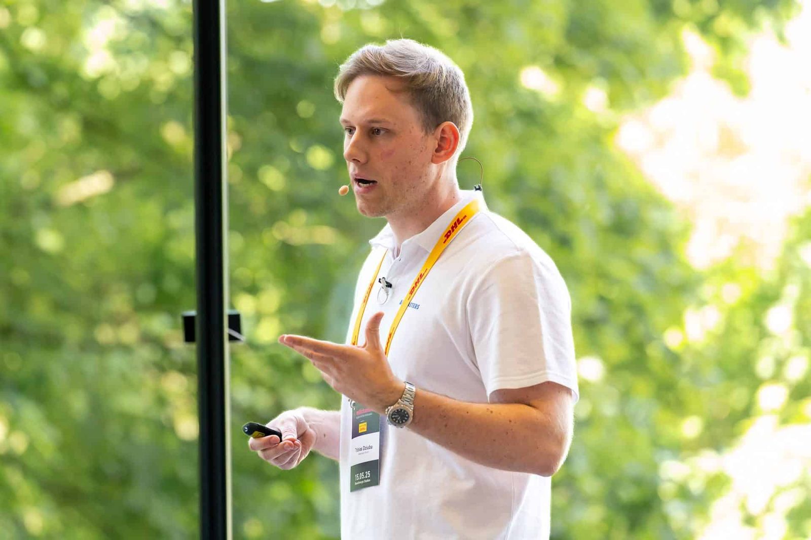 Tobias Dziuba bei einem Fachvortrag